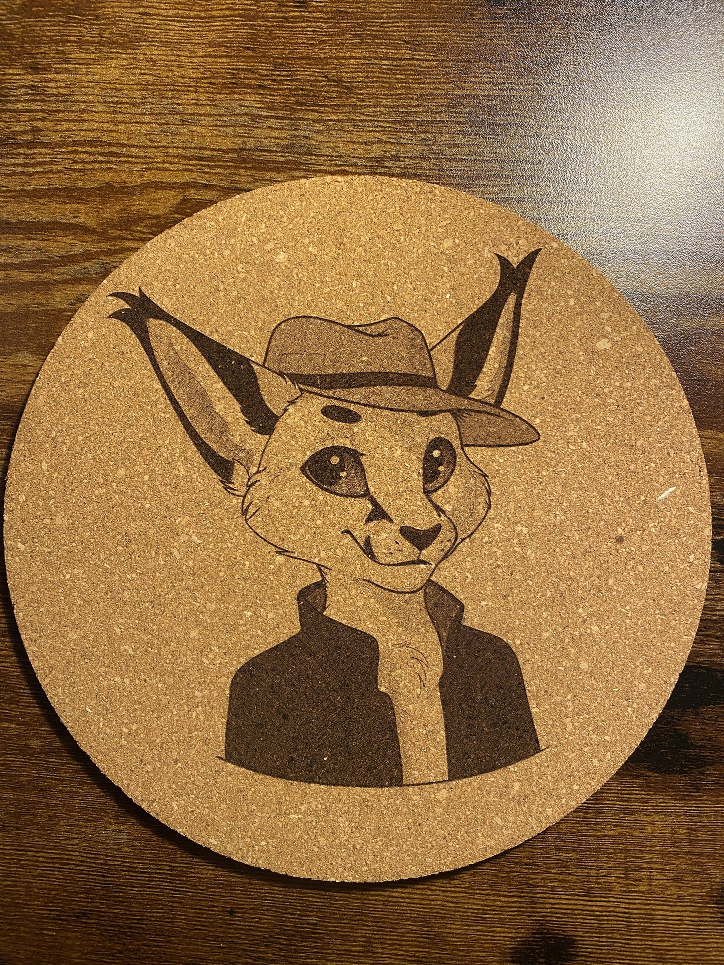 Korkuntersetzer, graviert