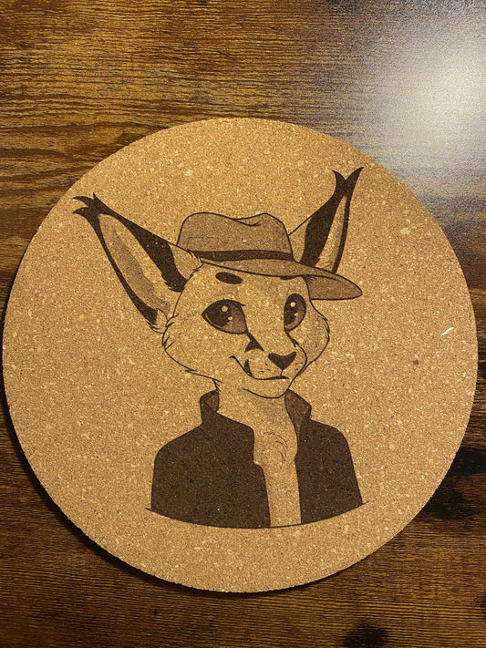 Korkuntersetzer, graviert