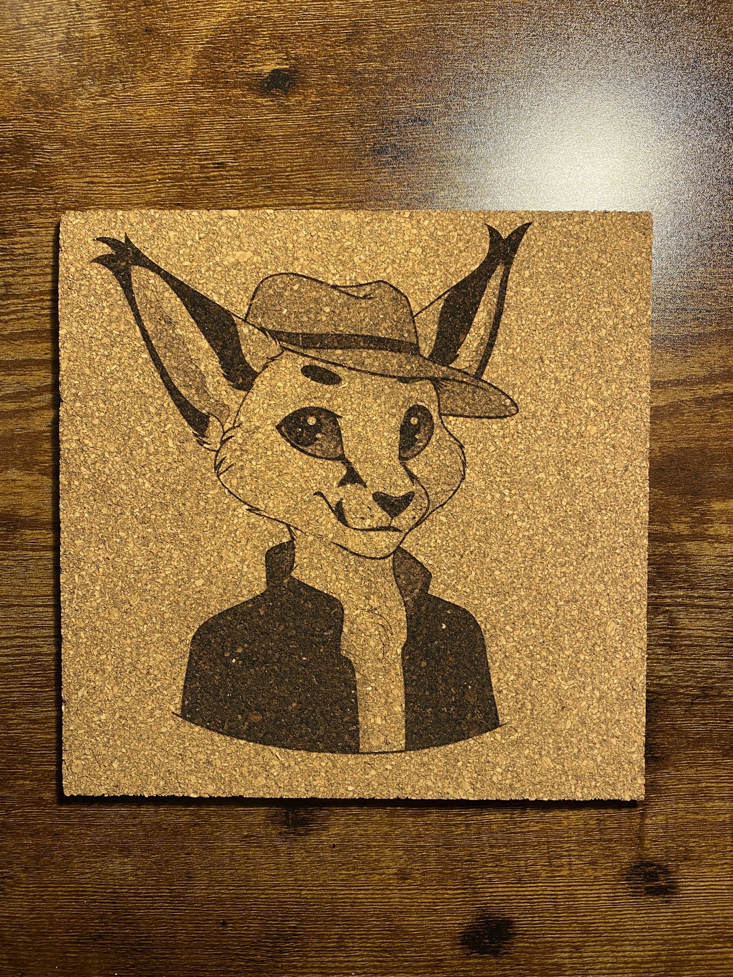 Korkuntersetzer, graviert