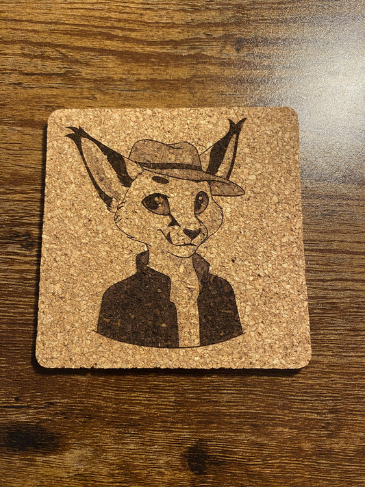 Korkuntersetzer, graviert