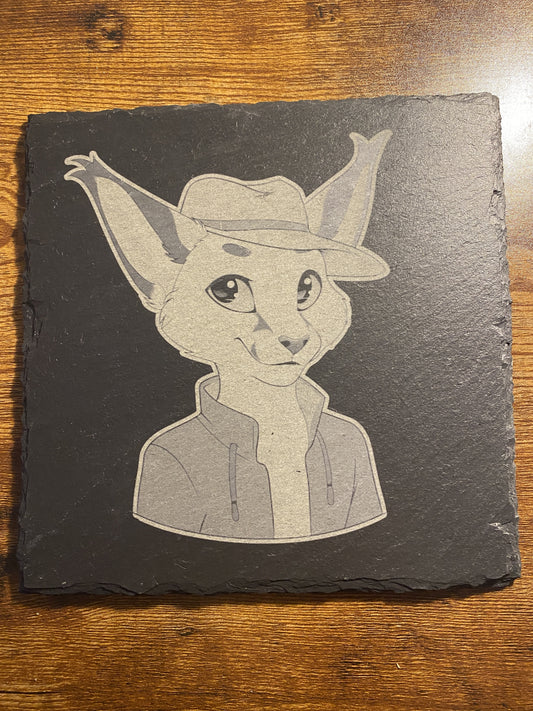 Schieferuntersetzer graviert